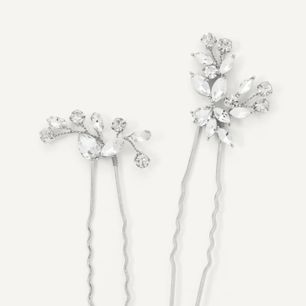 Oliver & Piper Hudson Crystal Hair Pins (set of 2)